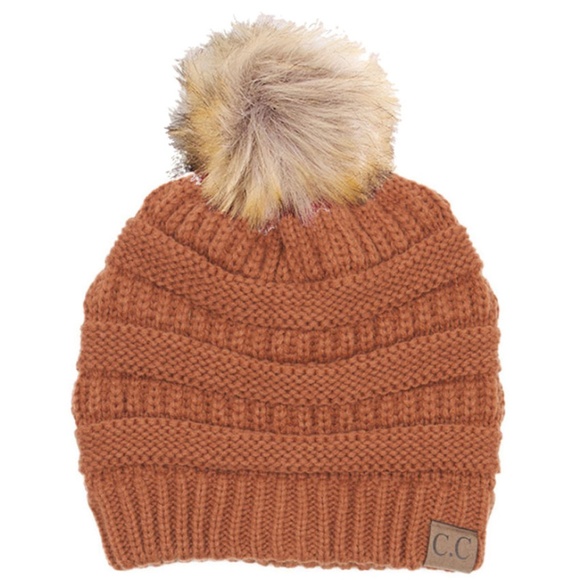 C.C 3pc Knit Warm Pom Beanie Gloves Scarves Set main image 7